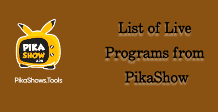 List of Live Programs from PikaShow (1)